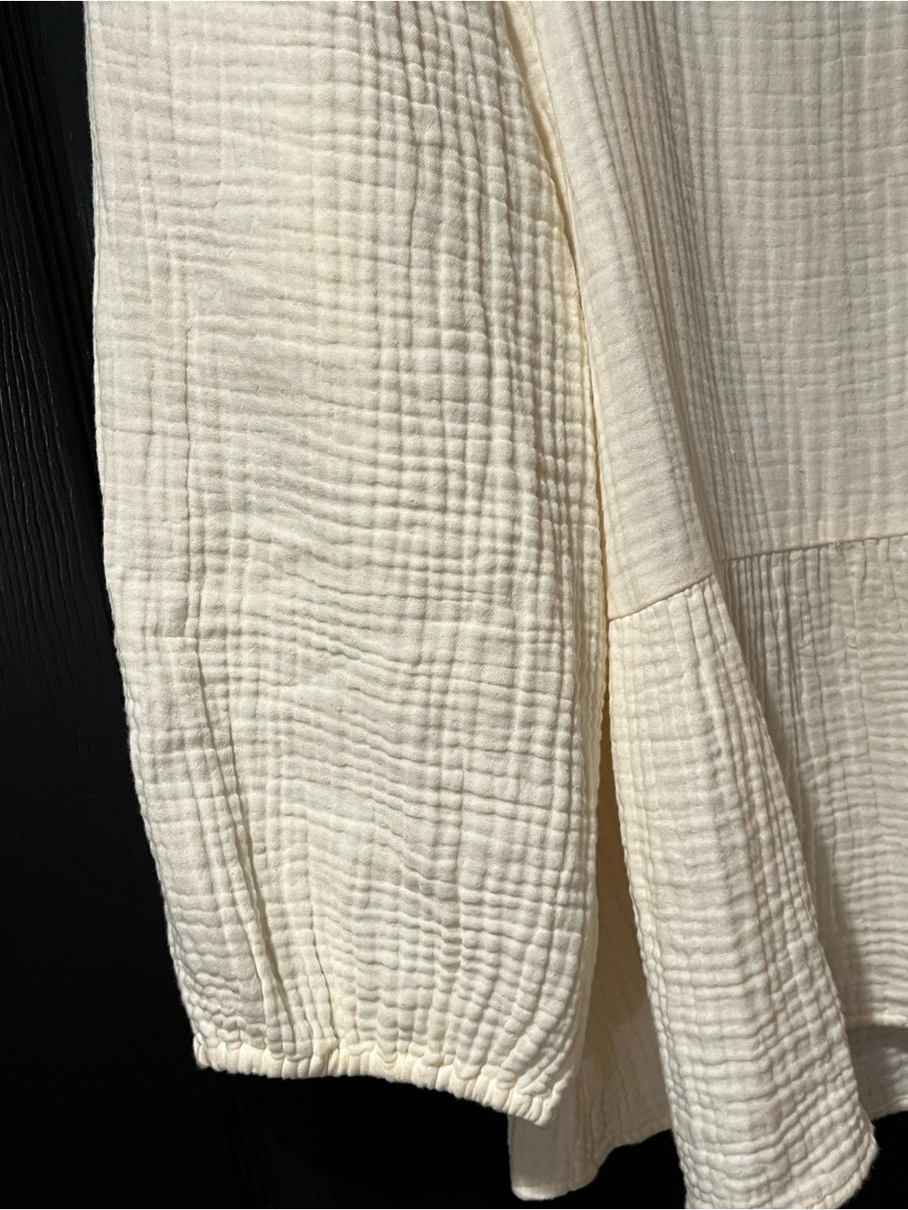 Madewell Off-White Gauze Square-Neck Peasant Blouse - Picture 3 of 8